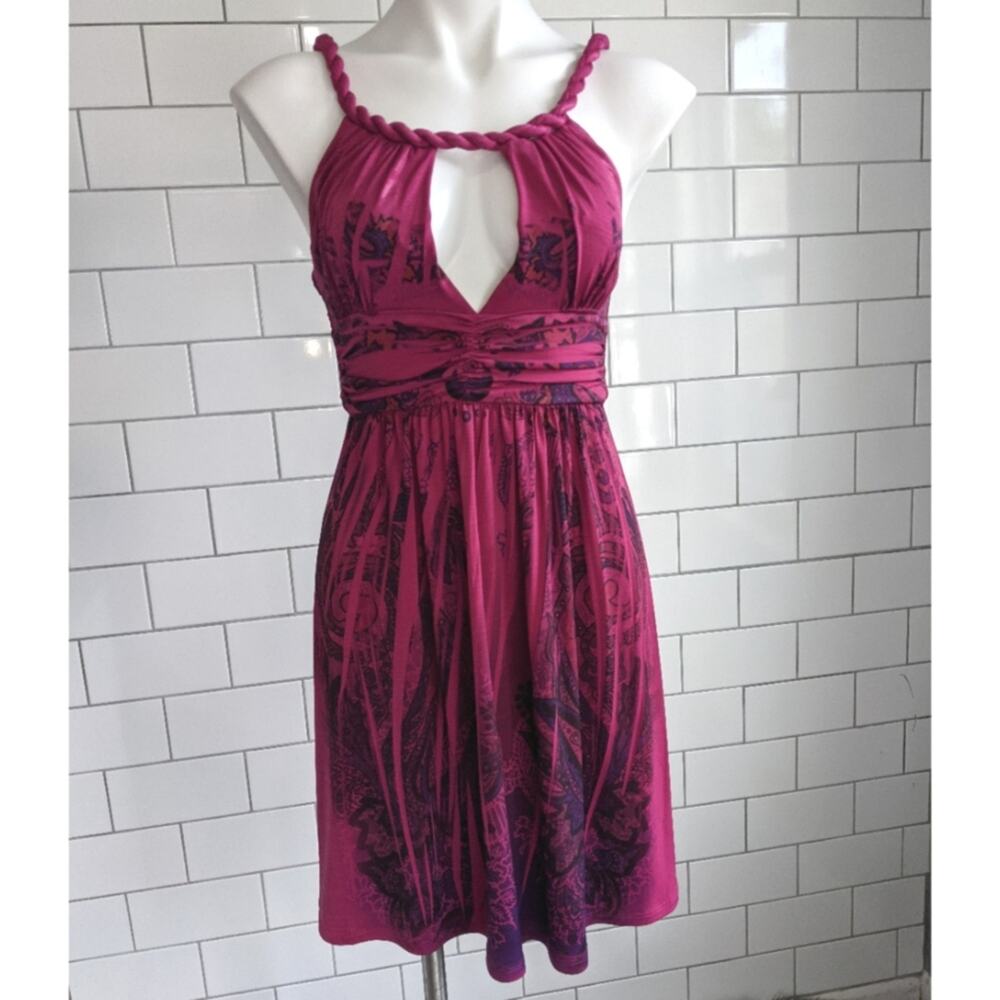 Arden B Twist Keyhole Neckline Babydoll Dress Sz Small